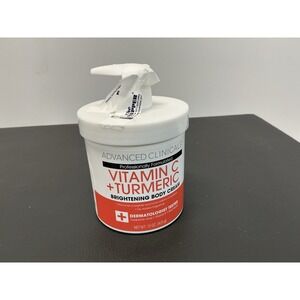 Advanced Clinicals Vitamin C + Turmeric Brightening Body Cream 15 oz